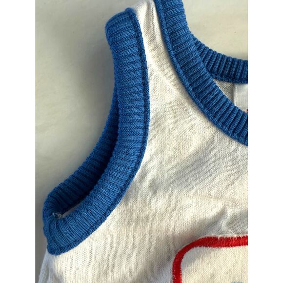 Vintage Baby Ringer Tank Top 9 Months Bon Voyage Duck Ship 80s Retro Cute - Picture 2 of 7